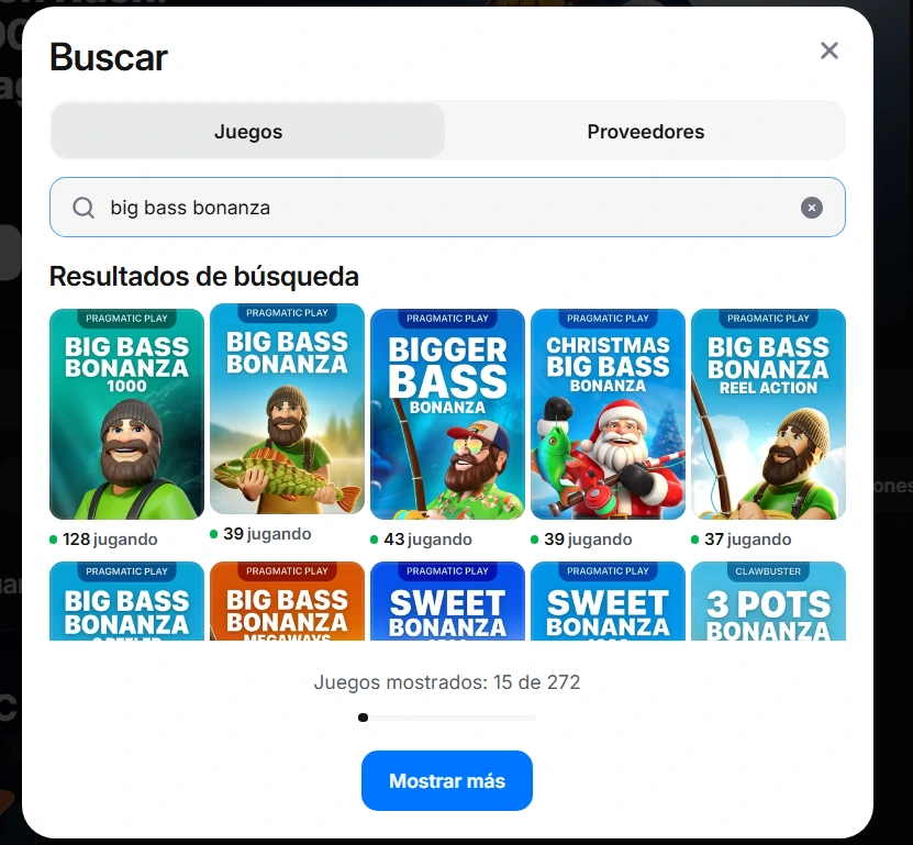 Big Bass Bonanza dentro del catálogo de tragamonedas de 1win